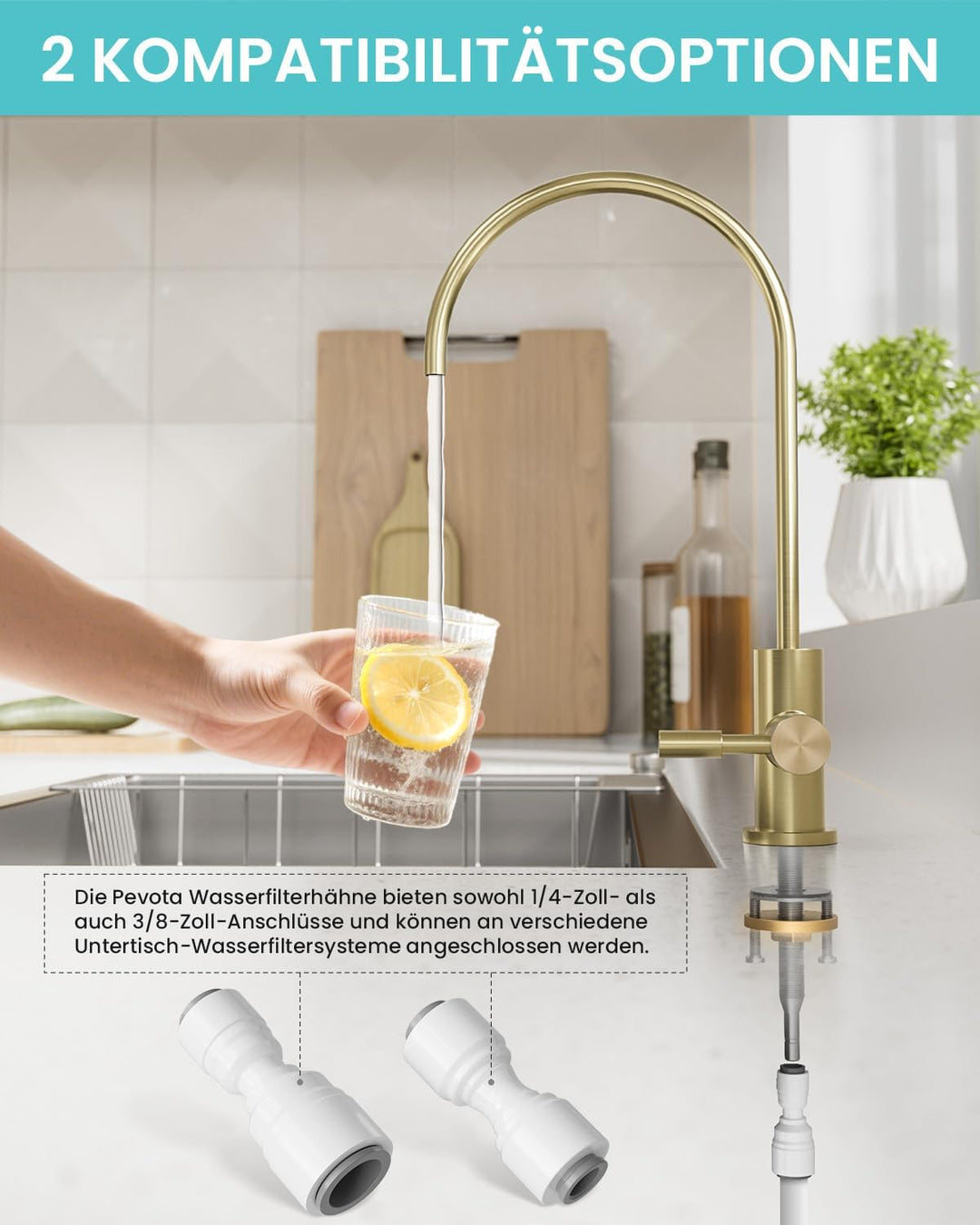 Trinkwasserhahn, Wasserhahn Küche Für Umkehrosmose Oder Wasserfiltersystem, Küchenarmatur Aus Edelst