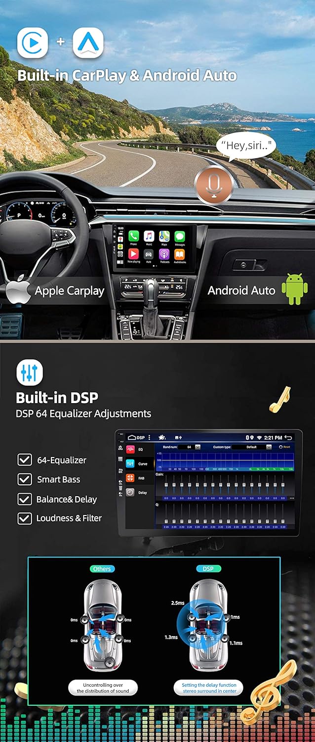 JOYX Android 10 Autoradio Passt für Suzuki Swift (2005-2016) - [4G+64G] - Eingebaut DSP/Carplay/Andr
