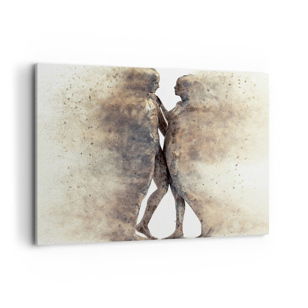 Bilder auf Leinwand 100x70cm Leinwandbild Staub eine Frau ein Mann der Liebe Gross Wanddeko Bild Sch