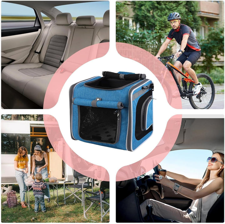 Fahrrad Haustierkorb - Fahrrad Hundekorb Vorne | Einstellbare Tasche Rucksack Belüfteter Transportbe