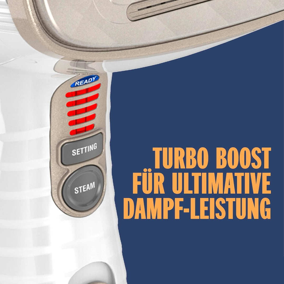 Conair Turbo ExtremeSteam Dampfglätter mit 5 EInstellungen | Dampfleistung 25g/Min. | Schnelle Aufhe
