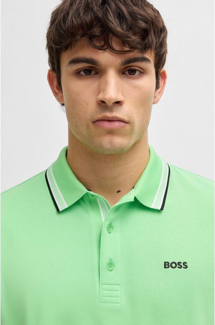 BOSS Herren Paddy Paddy Poloshirt aus Baumwoll-Piqué 3XL 319medium Green, 3XL 319medium Green