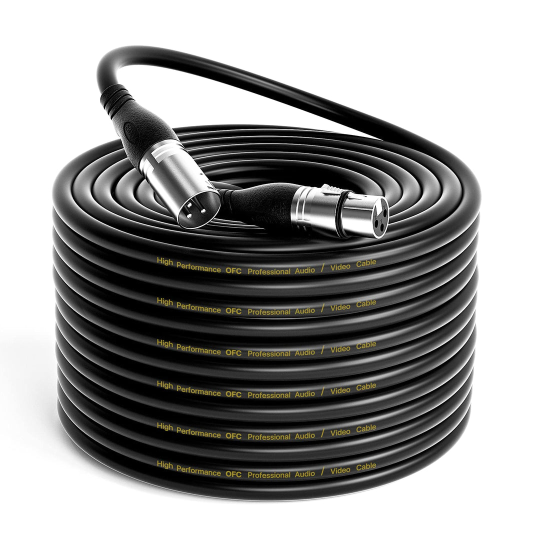 EBXYA XLR Kabel 30M/100FT & DMX Kabel 3-Pin Symmetrisch - Mikrofonkabel Stecker auf Buchse - Profess