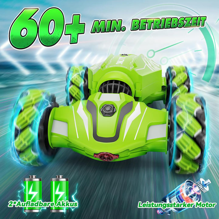 Dysaim Ferngesteuertes Auto, RC Stunt Car, 360°Drehung Drift 4WD RC mit Handsteuerung mit Licht Musi