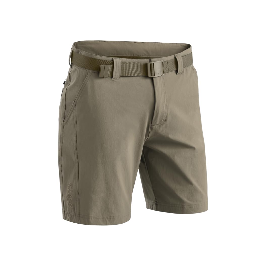 Maier Sports Herren Wanderhose Nil Short M, kurze Outdoor-Hose mit Gürtel, 5 Taschen bieten viel Sta
