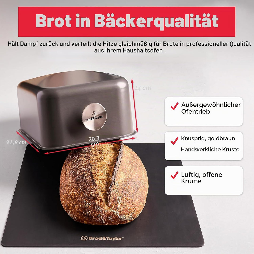 Brod & Taylor Ultraleichte Backschale für Sauerteigbrot (Batard) – kein Vorheizen erforderlich für k