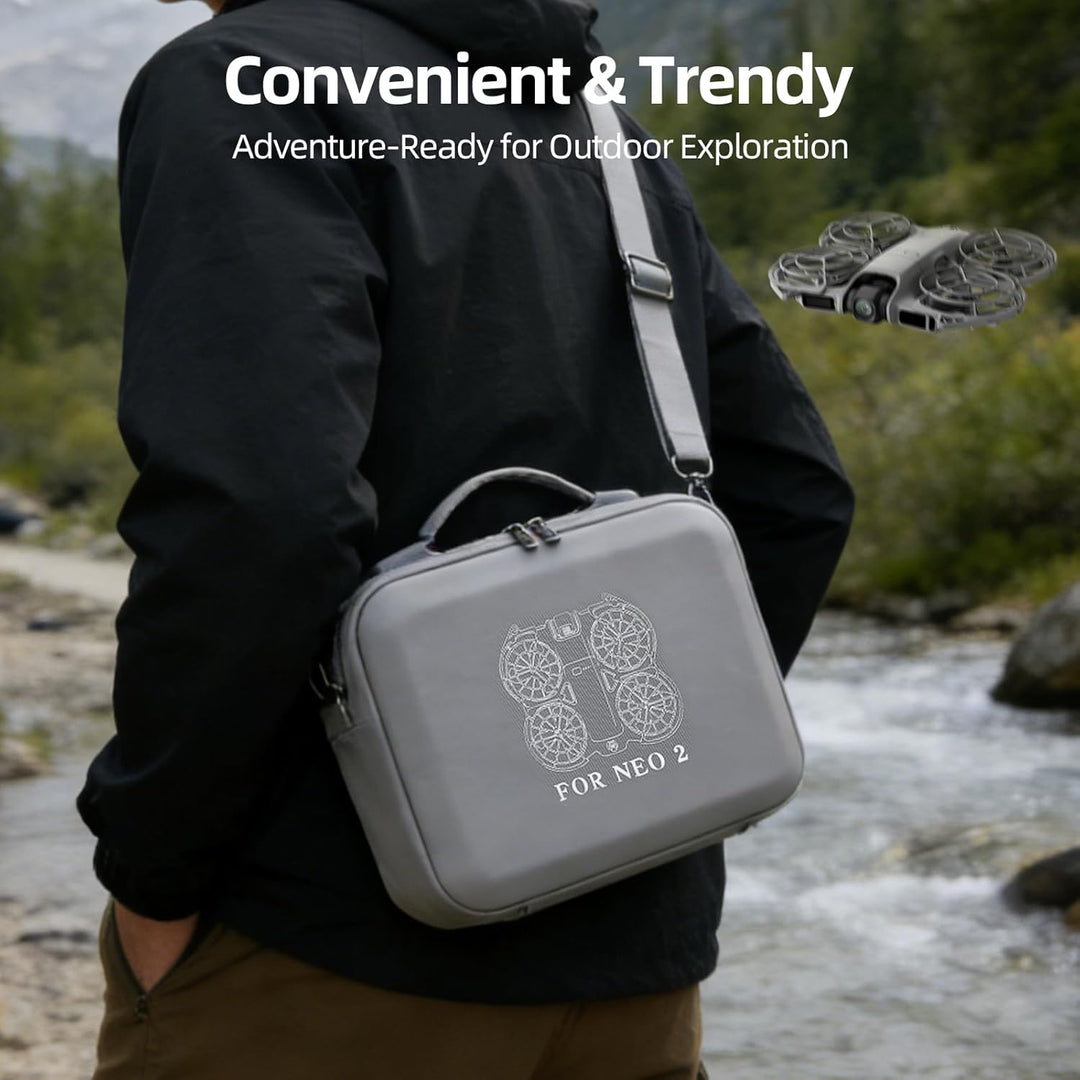 Tasche DJI Neo2 Drohne,Carrying Case für DJI Neo2 mit 2 Akkus,Ladestation,Neo 2 kleine Tragetasche m