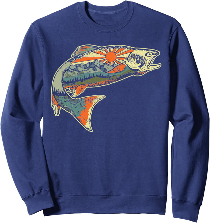 Trout Outdoor Illustration Series - Vintage Sun Sweatshirt