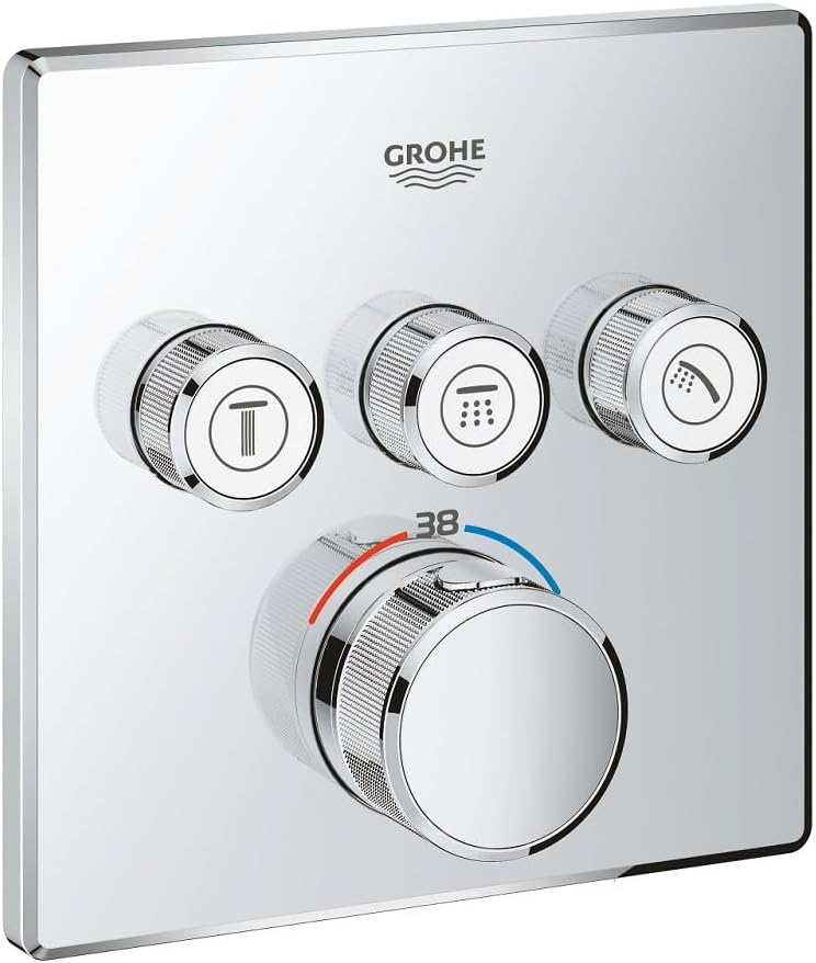 GROHE Grohtherm SmartControl - Brause- & Duschsystem -Thermostat (3 Absperrventile, ultraflaches Des