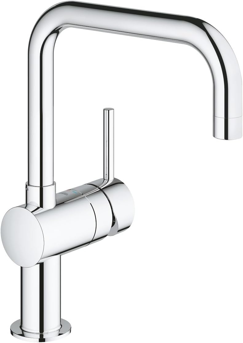 GROHE Minta Küchenarmatur, Schwenkbegrenzung 0°/150°/360°, U-Auslauf 32488000 U-Auslauf Einhand-Spül