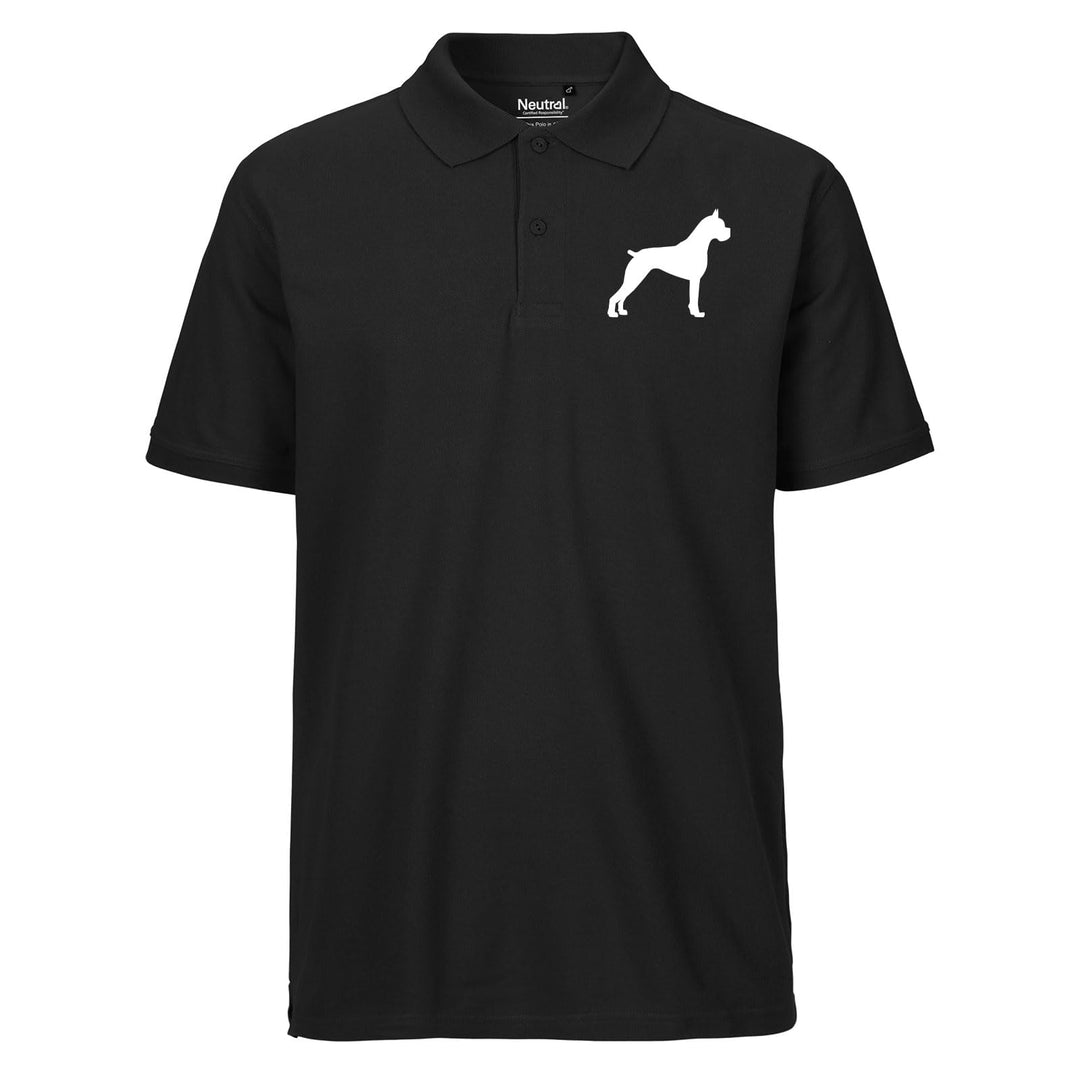 huuraa Herren Polo Shirt Deutscher Boxer Silhouette Bio Baumwolle Fairtrade Oberteil Grösse S-3XL mi