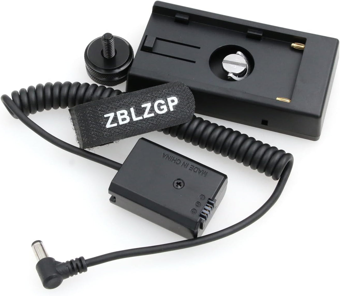 ZBLZGP NP-F970 F750 Batterieplattenhalter Adapter + FW50 Dummy-Akku-Kupplung für Sony A7R/A7S/A7II/A