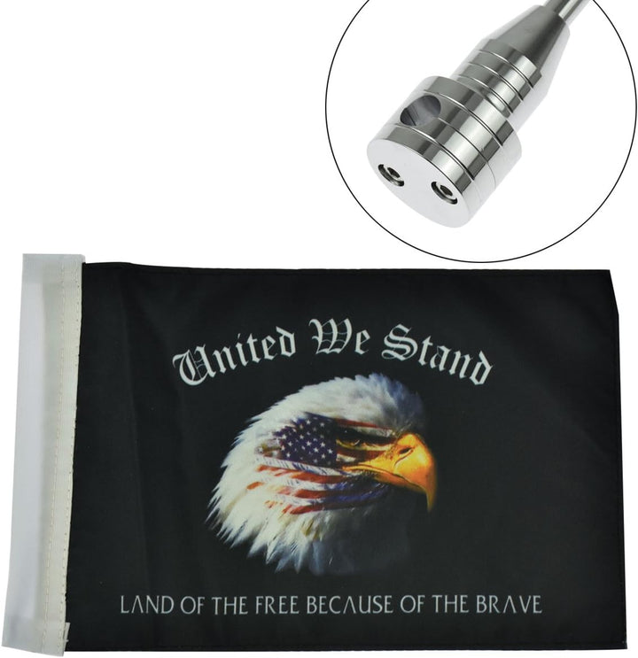 Motorrad Hinten Seite Gepäck Rack Mount Flagge Pole für Harley Sportster XL Touring Road King Glide