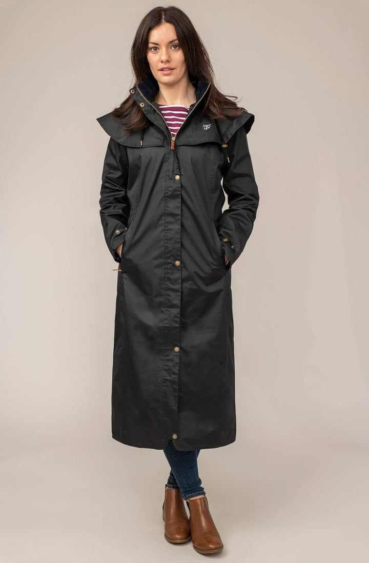 Lighthouse Outback - Damen Regenmantel - lang - wasserdicht 38 Schwarz, 38 Schwarz