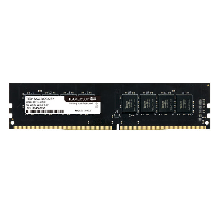TEAMGROUP Elite TED432G3200C2201 DDR4 32GB Single (1 x 32GB) 3200MHz (PC4-25600) CL22 Unbuffered Non
