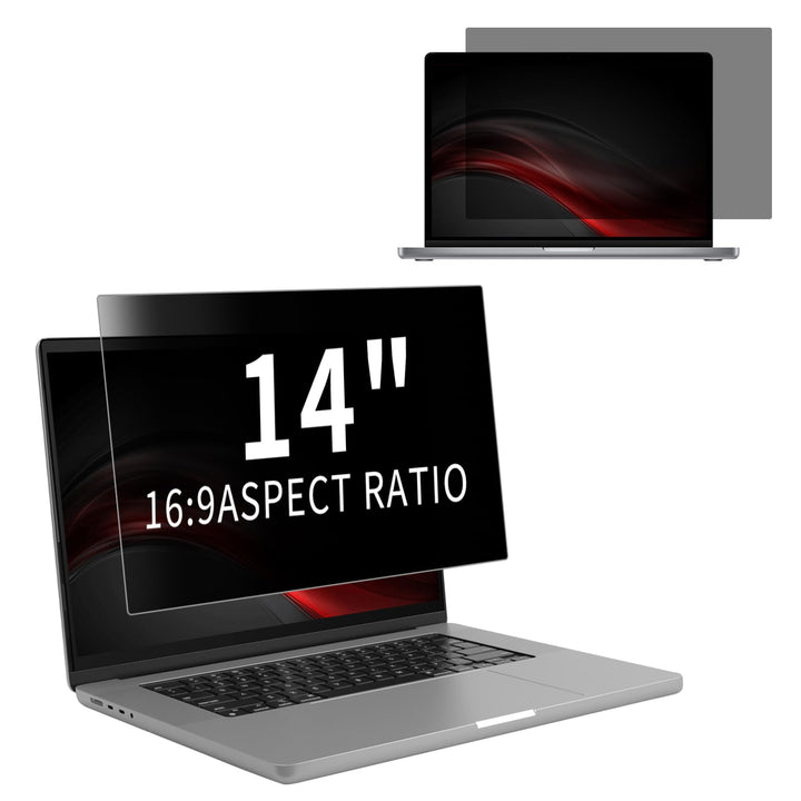Laptop Monitor Blickschutzfilter für 14 Zoll 16:9, Abnehmbar Anti Glare, Anti Blaulicht, Laptop Priv