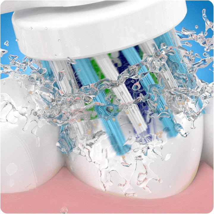 Oral-B Braun CrossAction Ersatz-Bürstenköpfe, 4 Stück Weiss, Weiss