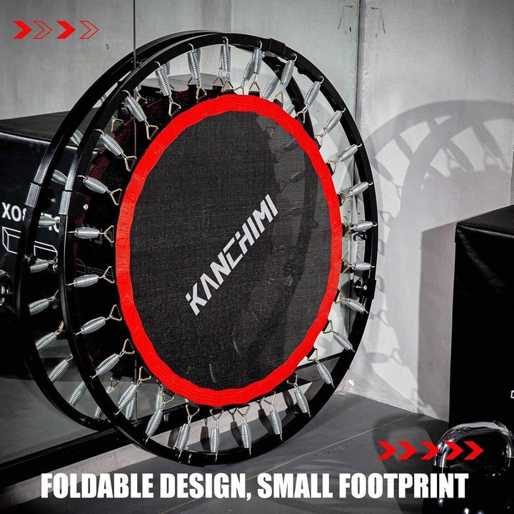 Kanchimi Faltbar Mini Fitness Indoor Exercise Workout Rebounder Sport Trampolin mit Griff 48 inch（12