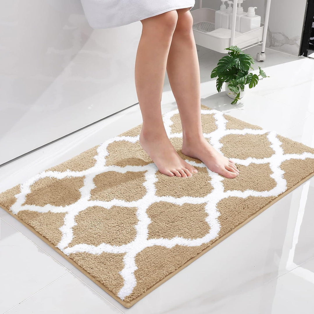 Homaxy rutschfest Badematte Badezimmerteppich Waschbar Hochflor Badteppich Flauschige Mikrofaser Bad