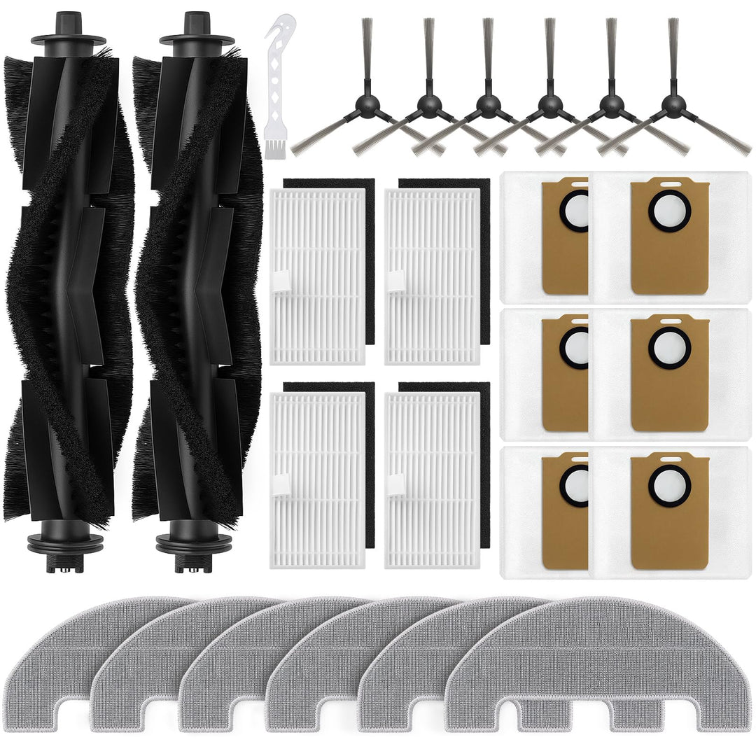 MS1 MAX Replacement Parts for For MONSGA MS1 MAX Robotic Vacuum Cleaner Parts with 1 Roller Brush, 4