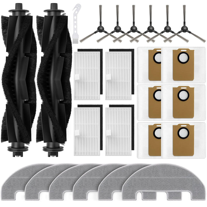 MS1 MAX Replacement Parts for For MONSGA MS1 MAX Robotic Vacuum Cleaner Parts with 1 Roller Brush, 4