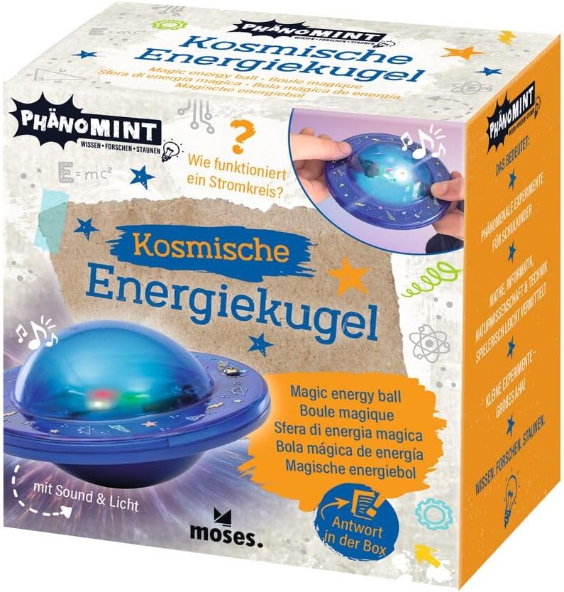 Moses. PhänoMINT Kosmische Energiekugel, Interaktives Experiment zur Elektrizität, faszinierendes Le