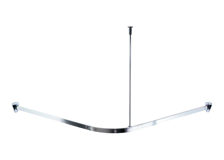 RIDDER 52500 Duschvorhangschiene, Duschvorhangstange, ca. 90 x 90 x 90 cm, Aluminium, verchromt 90x9
