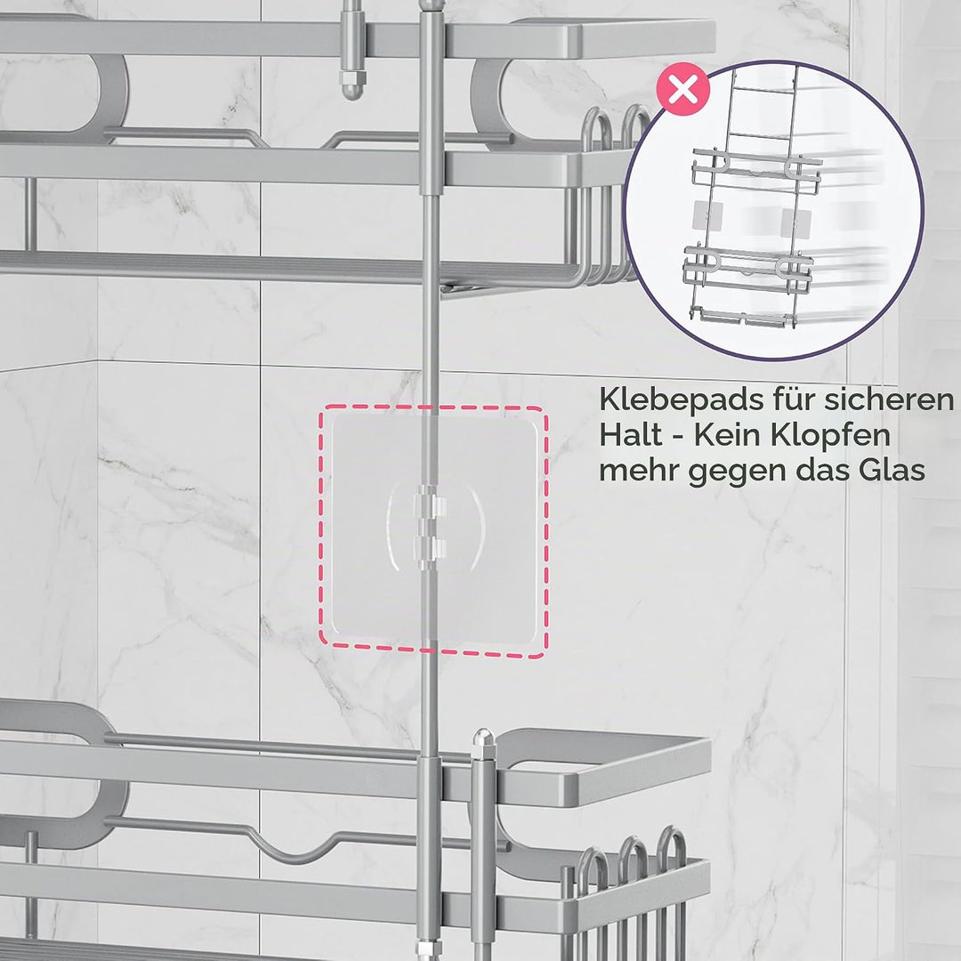 SWTYMIKI Duschregal zum Hängen Dschablage Hängend - Duschablage Hängend Für Dusche Glastür Duschkorb