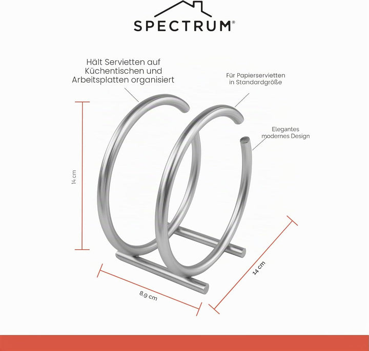 Spectrum Diversified Euro, rund, vertikal, aufrechter Serviettenhalter Moderne Küchendekoration und