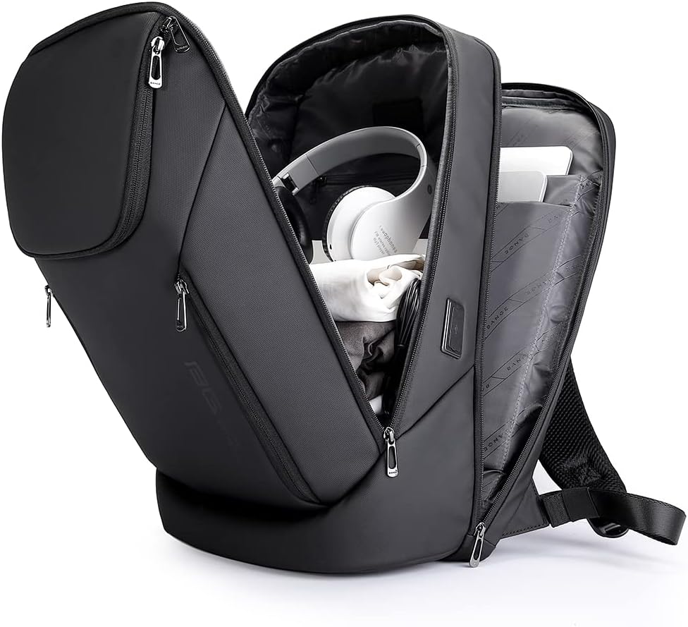 BANGE Business-Smart-Rucksack, wasserdicht, 39,6 cm (15,6 Zoll), Laptop-Rucksack mit USB-Ladeanschlu