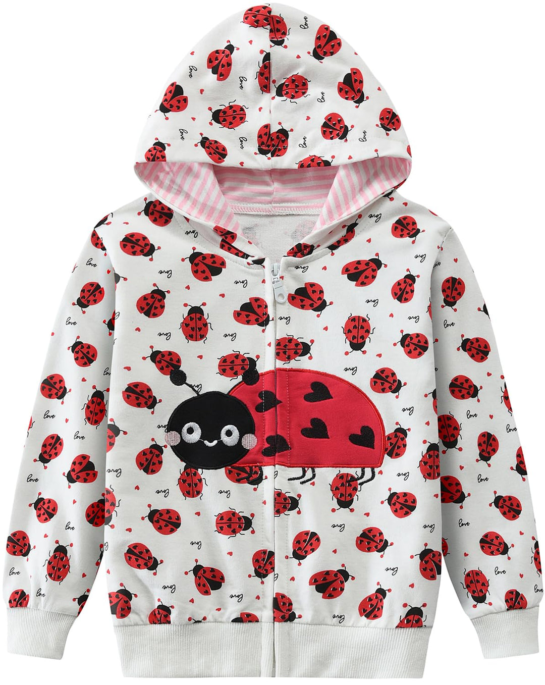 EULLA Kinder Mädchen Zip Up Hoodie Sweatjacke Kapuzenjacke Kapuzenpullover Langarm Baumwolle Einhorn