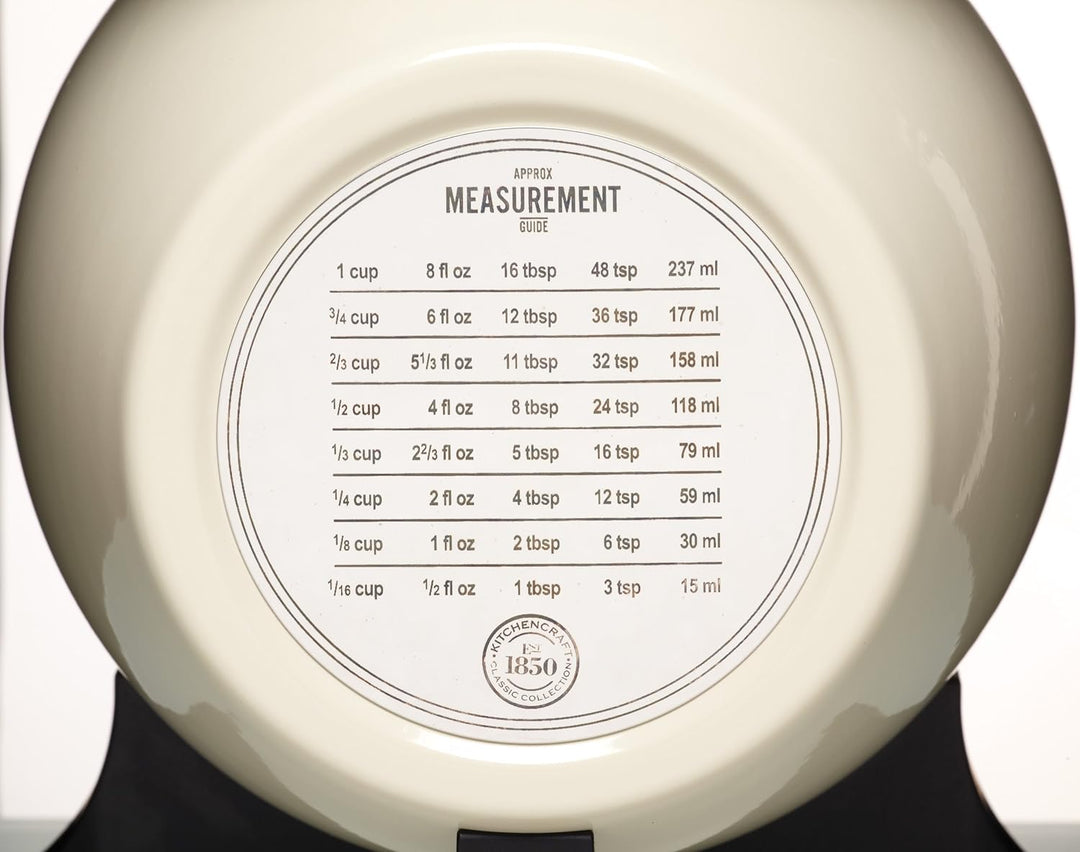 KitchenCraft Classic Collection Mechanische Küchenwaage mit Schale, Geschenkbox, Cremefarben, 2kg Si