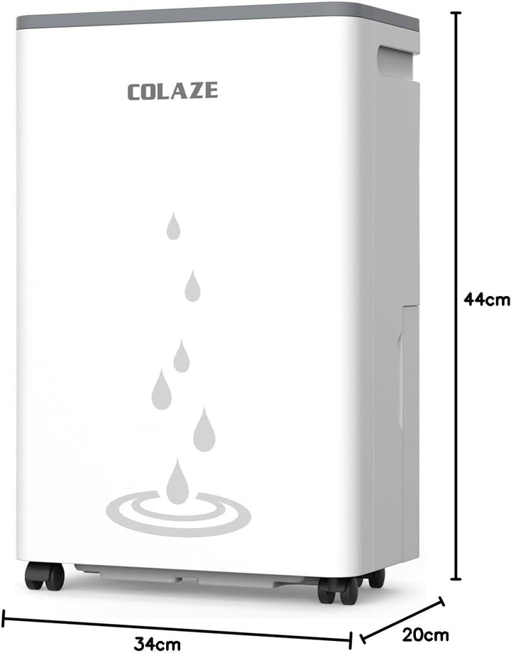 COLAZE Luftentfeuchter 20L/24h, Luftentfeuchter Elektrisch für Raumgrössen bis zu 150m³/50m², Entfeu