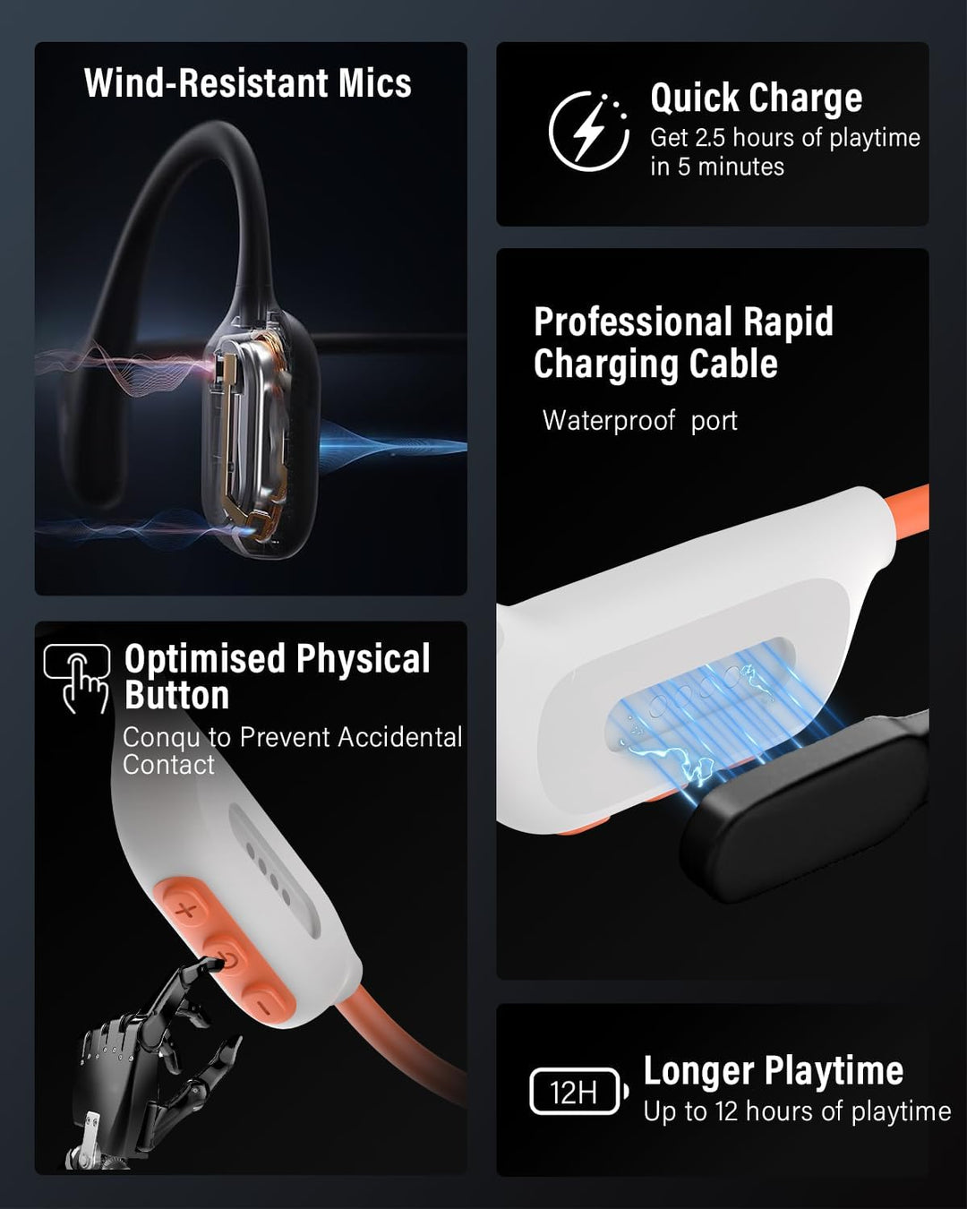 Knochenschall Kopfhörer Schwimmen, IP68, Bluetooth 6.0, 8 GB MP3 | Open-Ear Sportkopfhörer, IP68 was