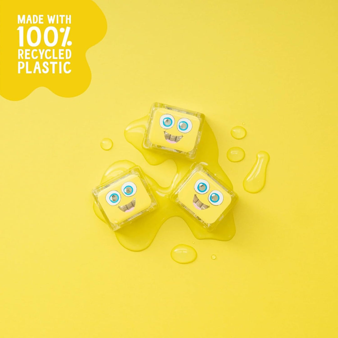 Glo Pals Alex Leuchtwürfel, 4er-Set, Wasserspielzeug mit Leuchteffekt Gelb, Gelb