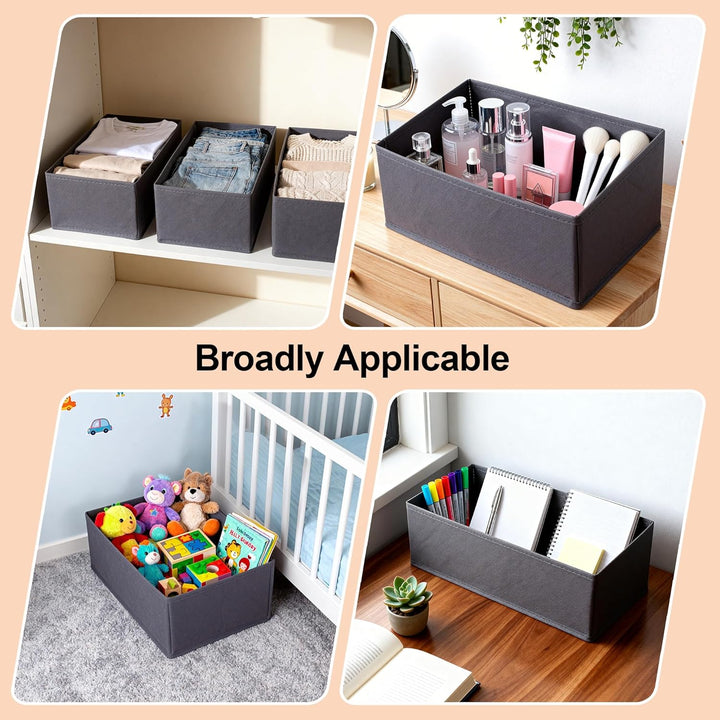 12 Stück Schubladen Organizer Set, Schubladen Organizer Kleidung mit 3 Grössen, Graues Kleiderschran