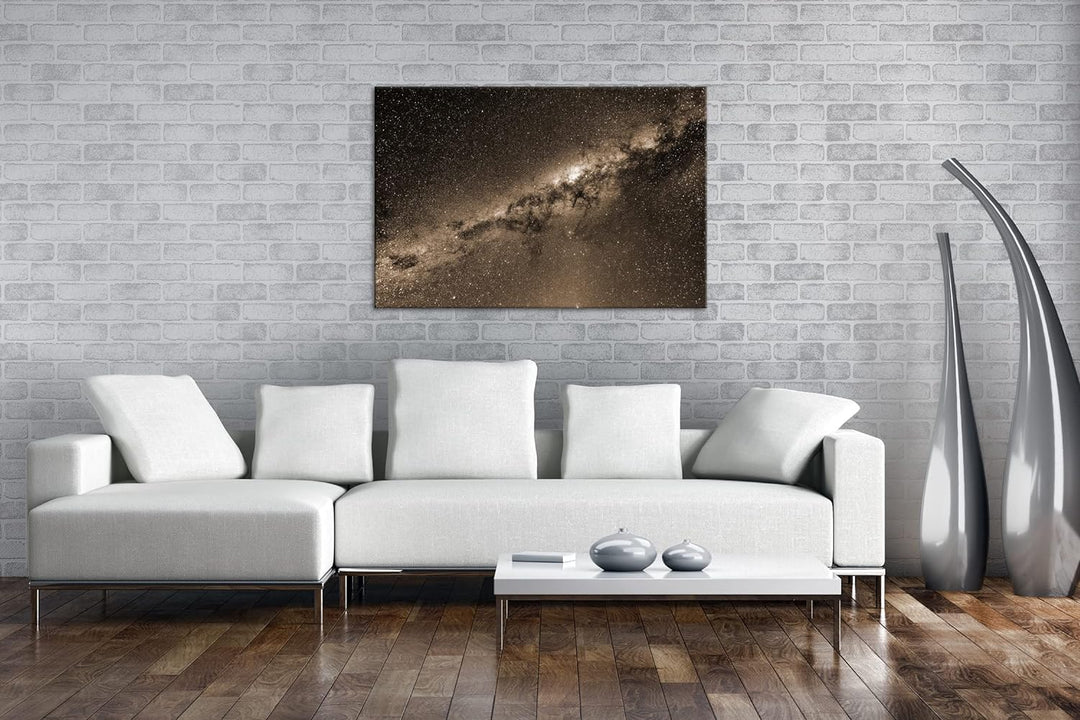 deyoli eine Flut aus Sternen Effekt: Sepia, Format: 80x60 als Leinwandbild, Motiv fertig gerahmt auf