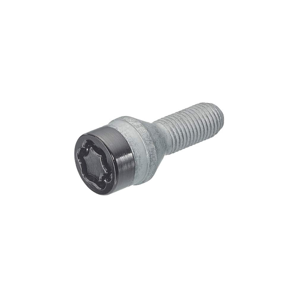27184SUB Radsicherungsbolzen SUB (Schwarz) M14x1.5, Kegelsitz, Schaftlänge 24,0mm, SW17, Schlüsseldu