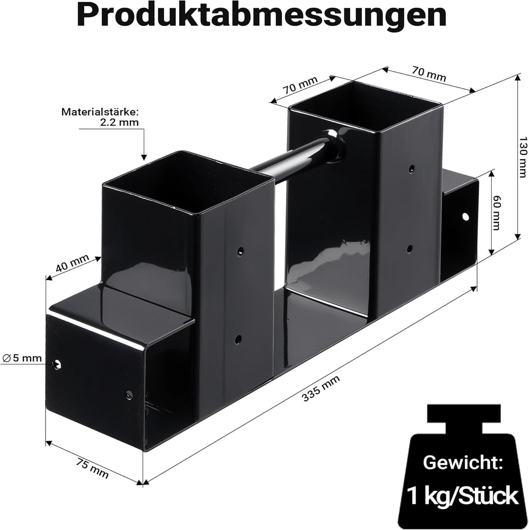Wiltec Holzstapelhilfe für Kaminholz im 2er Set, Brennholz Stapelhilfe Gestell für Holz
