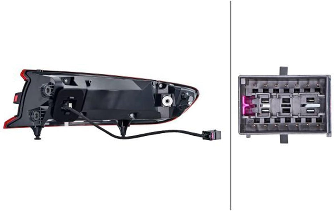 HELLA 2SD 011 499-151 Heckleuchte - LED - äusserer Teil - für u.a. Porsche Macan (95B) - dunkel/rot