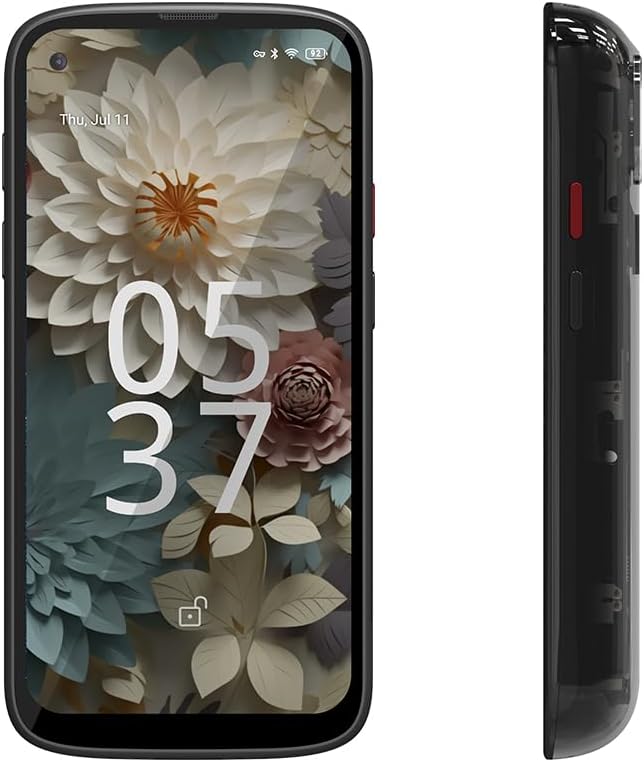 Unihertz Jelly Max - Kleinstes 5G Smartphone Android 14 Panda Glas 100MP Kamera 66W Ladegerät NFC OT