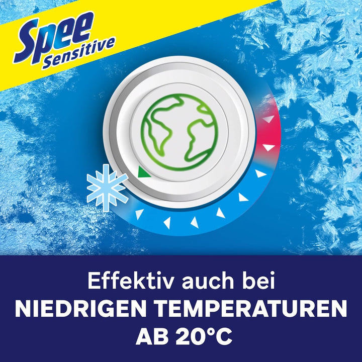 Spee Sensitive Waschmittel 4 + 1 (6 x 22 Waschladungen), Vollwaschmittel mit 4 + 1 Formel vereint Re