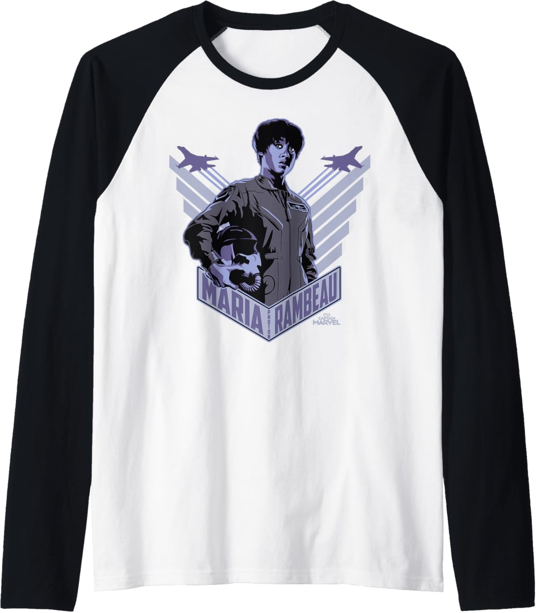 Captain Marvel Maria Rambeau Portrait Raglan
