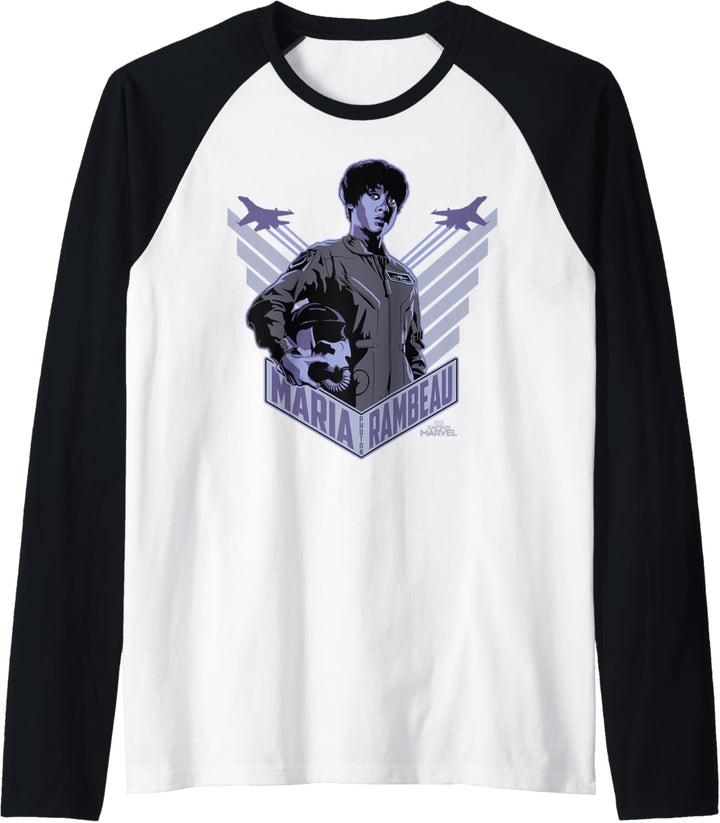 Captain Marvel Maria Rambeau Portrait Raglan