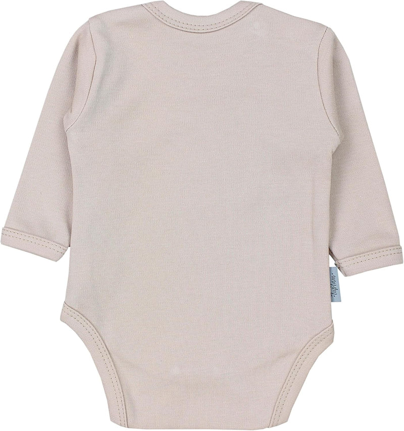 TupTam Mädchen Baby Body Langarm Unifarben 5er Pack 74 Bärchen Rosa Weiss Sterne Grau Nice Teddy Bei