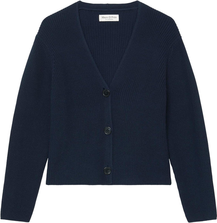 Marc O'Polo Damen Long Sleeve Cardigan Sweater XXL Blau, XXL Blau