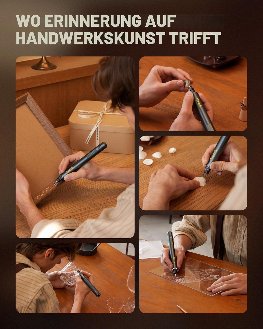 Fanttik F2 Master Eng Gravierstift,schnurlos, 5-Stufen, Drehwerkzeug-Set