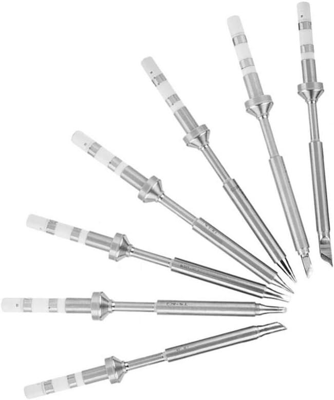 7 Arten Mini Edelstahl Lötkolben Tipps Ersatz für TS100 Lötkolben(7 Pcs), 7 Pcs