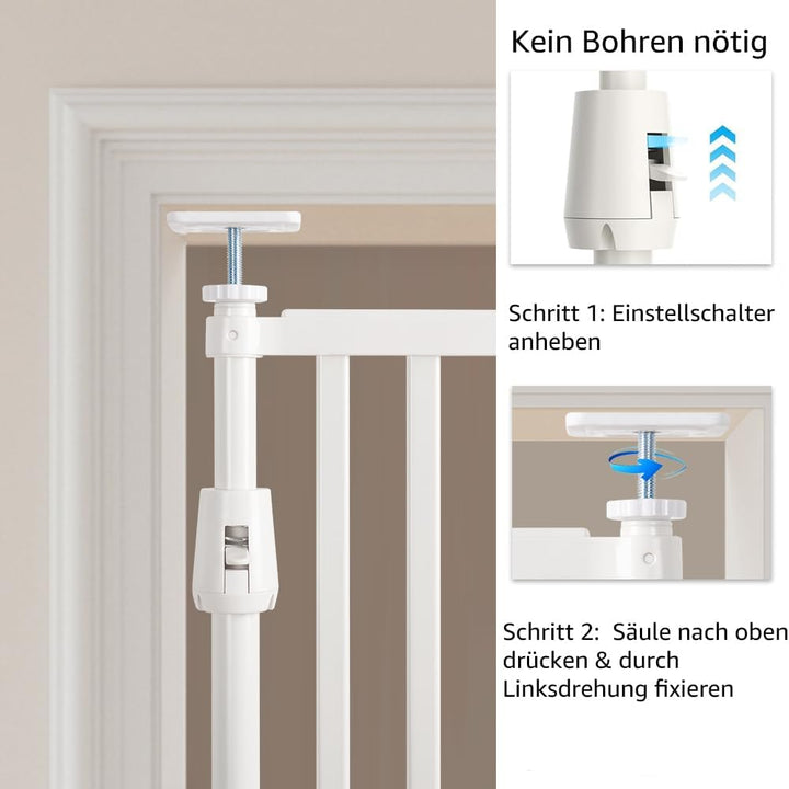 unipaws 190 cm hohes extra hohes Katzenschutzgitter, zweite Generation, stabiles Erhöhung, 89 cm - 9