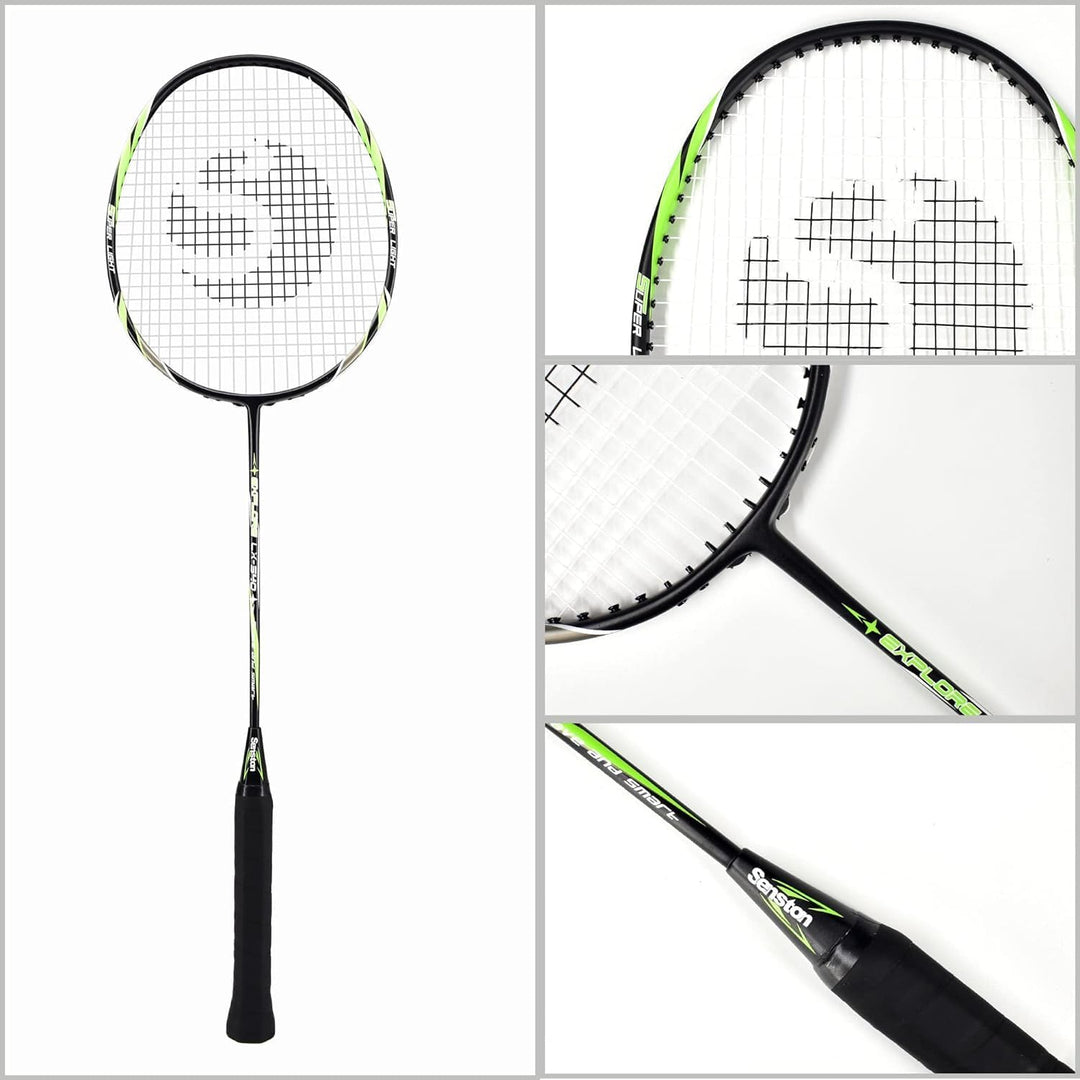 Senston Graphit Badminton Set Profi Badmintonschläger Leichtgewicht Badminton Schläger Federballschl